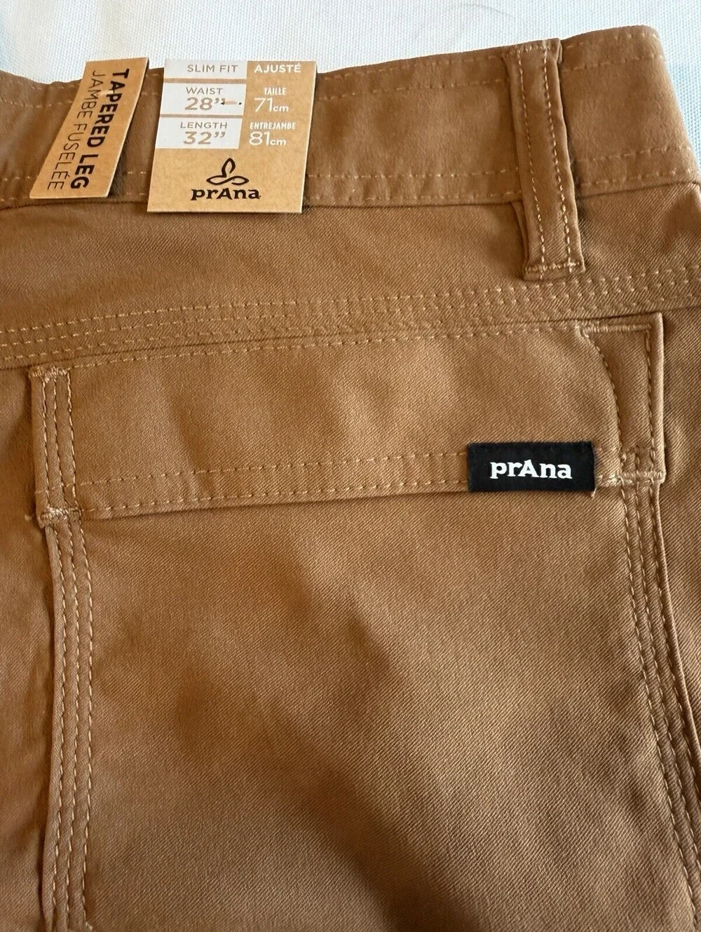 Prana Stretch Zion Slim Pant II 28x32 Sepia Brown Hiking Cargo NWT Men’s